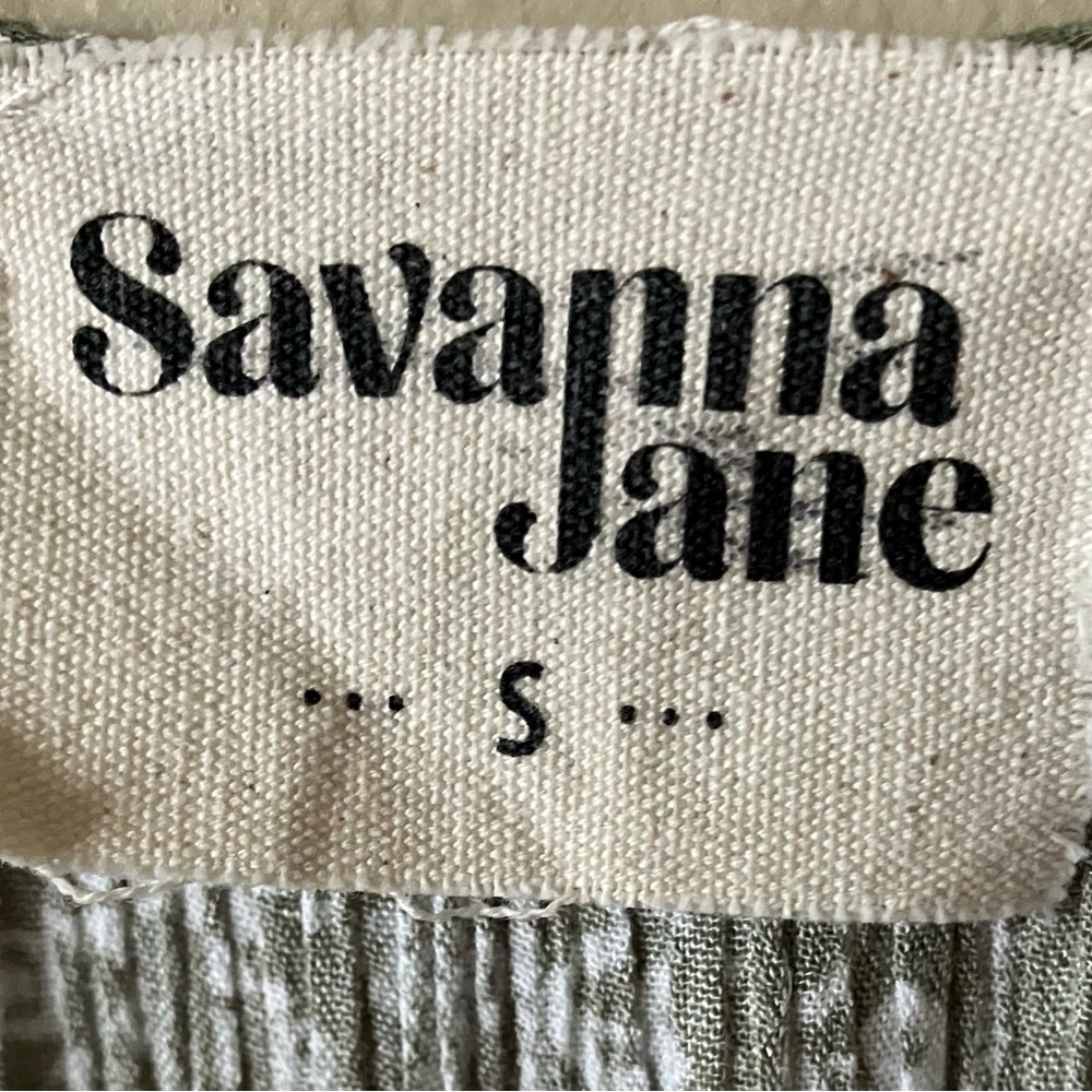 SAVANNA JANE Boho Olive w/ Embroidered Patterned Blouse - Picture 2 of 8